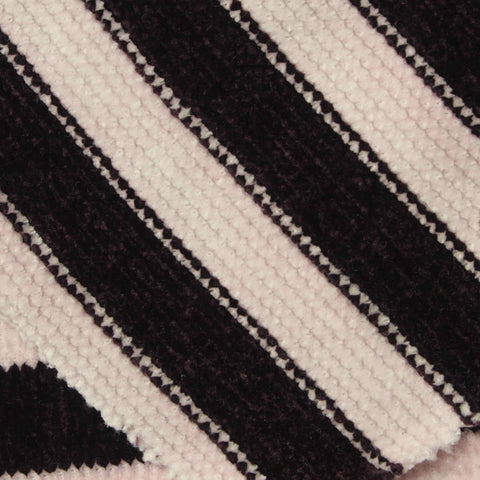 Black Stripes Chenille, Polyester, 350 gsm