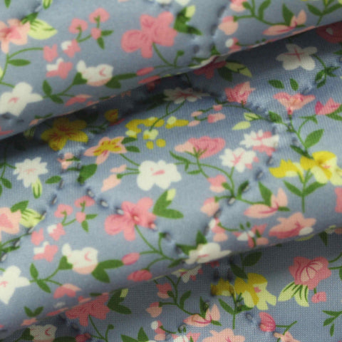 Pink Floral Milk Silk Knit, Polyester