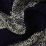 Navy Horizontal-Stripe Chunky Knit, Viscose — photo 2