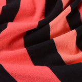Black Stripes Jersey Knit, Viscose — photo 2