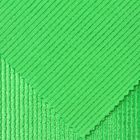 Bright Lime Textured Rib Knit, Polyester