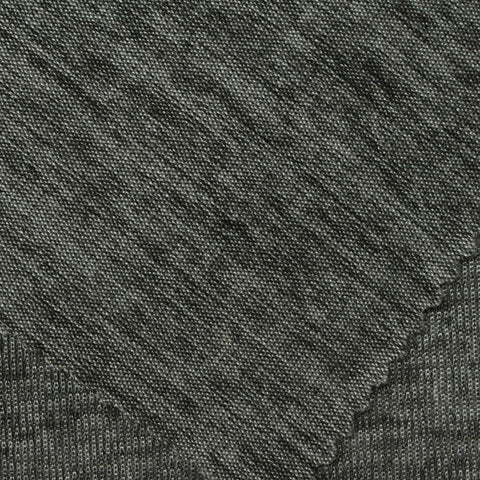 Dark Grey Marl Jersey Knit, Polyester, 210 gsm, 152 cm