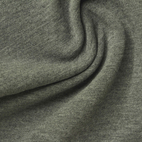 Grey Marl French Terry, Poly-Viscose, 305 gsm