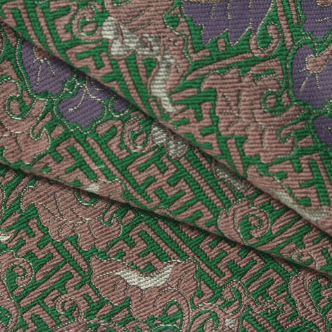 Purple Ornate-Scroll Jacquard, Polyester
