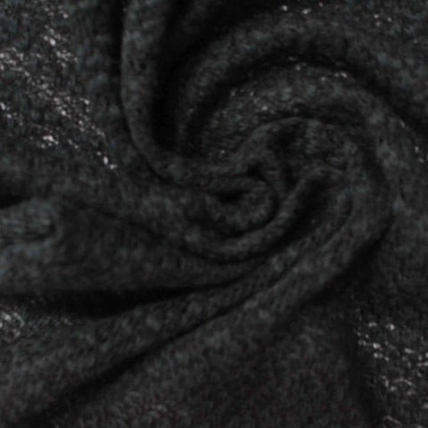 Dark Grey Marl Chunky Knit, Cotton-Poly, 197 gsm