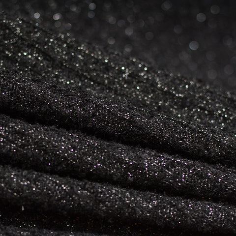 Silver Marl Rib Knit, Polyester
