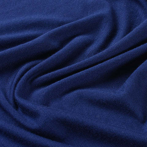 Viscose Stretch Jersey Knit Fabric, 195 gsm, 157 cm — Navy