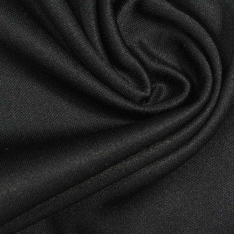 100% Polyester Jersey Knit Fabric, 100 gsm, 165 cm — Black