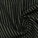 Black Vertical-Pinstripe French Terry, Cotton-Poly — photo 2