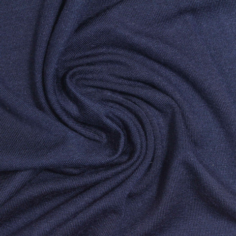 Viscose Stretch Jersey Knit Fabric, 200 gsm, 190 cm — Navy