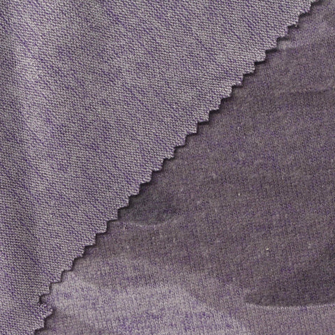 Purple Heathered-Marl Chunky Knit, Viscose-Poly, 275 gsm