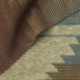 Blue Geometric Interlock Knit, Poly-Viscose — photo 2