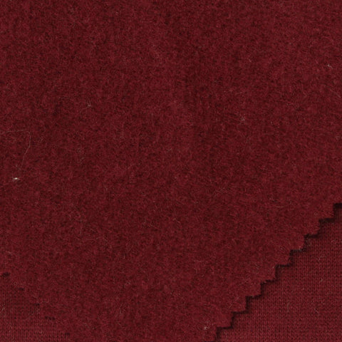 Brushed Cotton Polyester French Terry Fabric, 245 gsm — Red