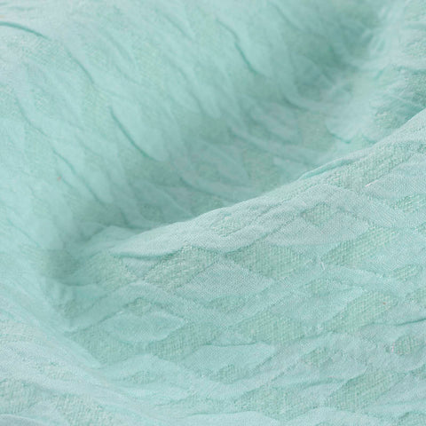 Light Aqua Diamond Jacquard, Poly-Acrylic