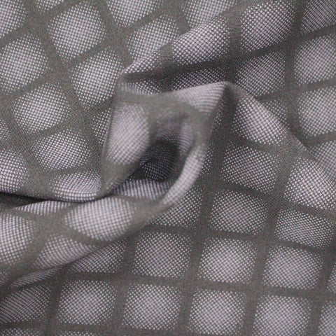 Grey Grid Jacquard, Poly-Viscose