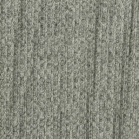 Grey Marl Rib Knit, Polyester, 110 gsm