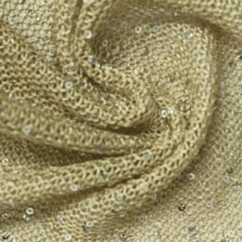 Silver Sequins Chunky Knit, Polyester, 290 gsm