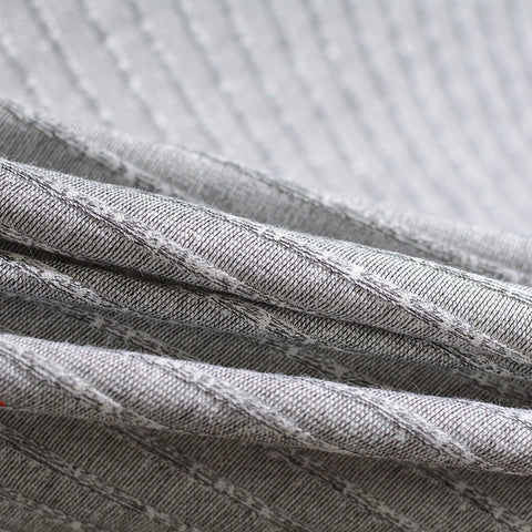 Heathered Grey Marl Rib Knit, Acrylic-Poly