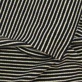 Black Horizontal-Stripe Rib Knit, Poly-Cotton — photo 2