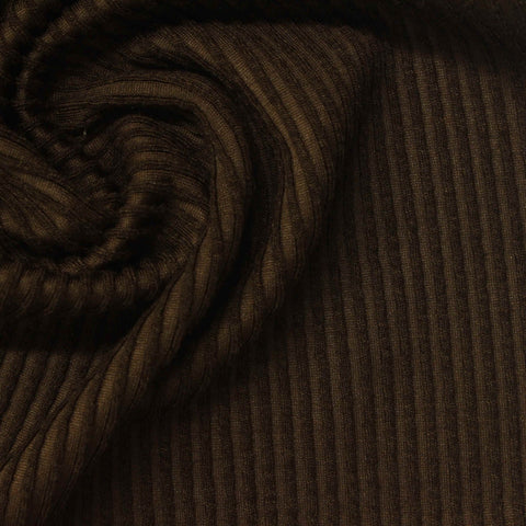 Polyester Viscose Stretch Jersey Knit Fabric, 260 gsm, 160 cm — Brown