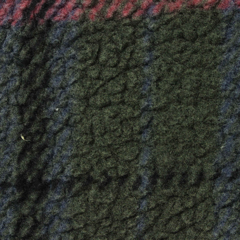 Red Plaid Knit, Polyester