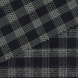 Dark Grey Plaid Woven, Poly-Viscose — photo 2