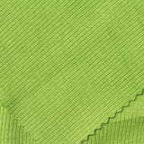 Viscose Stretch Rib Knit Fabric, 355 gsm — Green — photo 2