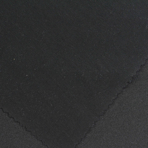 Cotton Polyester Stretch Scuba Knit Fabric, 325 gsm, 160 cm — Black