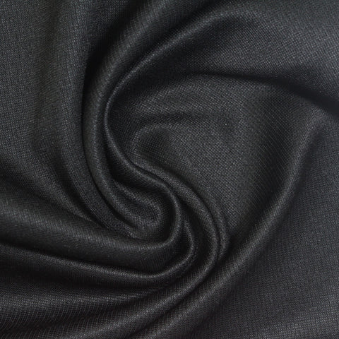 Dark Grey Marl Rib Knit, Cotton-Poly, 210 gsm, 190 cm