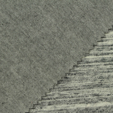 Grey Marl Scuba Knit, Poly-Cotton, 260 gsm