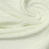 Jacquard Polyester Stretch Knit Fabric, 240 gsm — White — photo 2