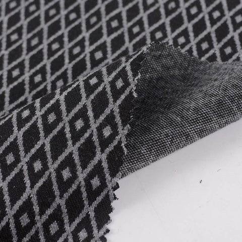 Dark Grey Diamond Interlock Knit, Polyester