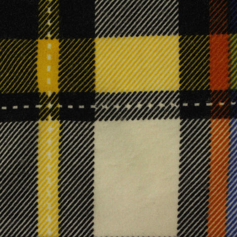 Yellow Bold-Plaid Knit, Polyester