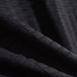 Jacquard Polyester Stretch Knit Fabric, 340 gsm, 160 cm — Black — photo 2