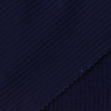 Brushed Polyester Stretch Rib Knit Fabric, 240 gsm, 175 cm — Navy — photo 2
