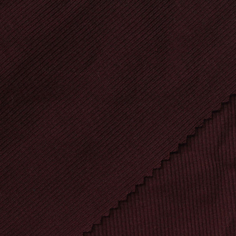 Polyester Stretch Rib Knit Fabric, 330 gsm, 120 cm — Red