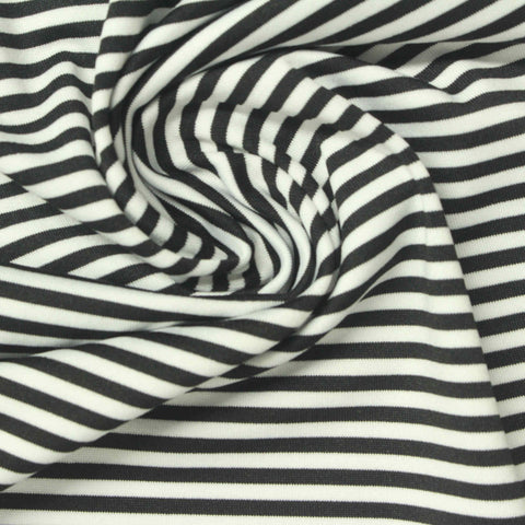 Black Stripes Knit, Polyester, 185 gsm