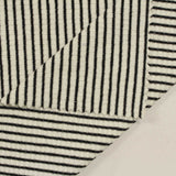 Striped Polyester Cotton Stretch Rib Knit Fabric, 272 gsm, 129 cm — Beige — photo 2