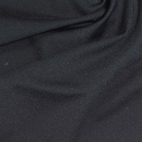 Nylon Stretch Interlock Knit Fabric, 170 gsm, 160 cm — Black, ref EF-257460
