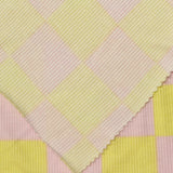Bold Plaid Viscose Stretch Rib Knit Fabric, 210 gsm, 175 cm — Pink — photo 2