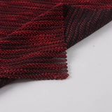 Red Textured-Stripe Chunky Knit, Polyester — photo 2