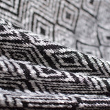 Black Geometric-Diamond Chunky Knit, Polyester — photo 2
