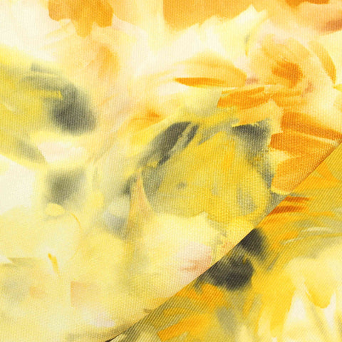 Yellow Abstract Twill, Polyester