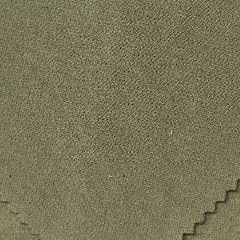 Cotton Polyester Stretch Interlock Knit Fabric, 282 gsm, 160 cm — Khaki, ref EF-243410