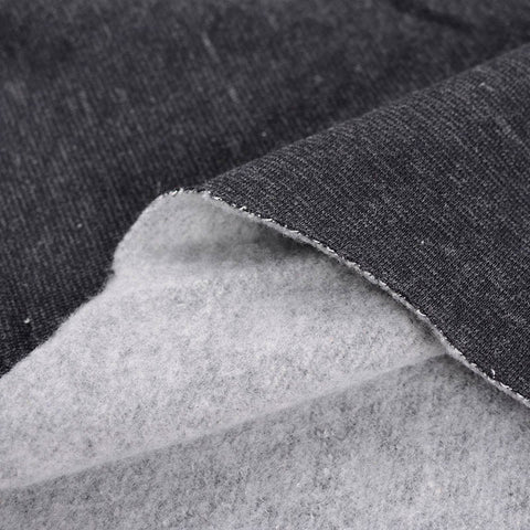 Light Grey Marl French Terry, Cotton-Poly, 255 gsm