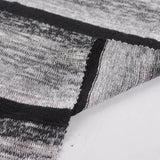 Black Stripes Chunky Knit, Poly-Viscose — photo 2