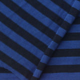 Blue Horizontal-Stripe Jersey Knit, Cotton-Tencel Lyocell — photo 2