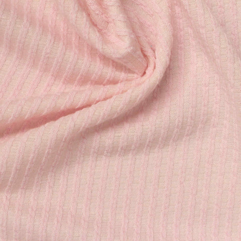 Light Pink Stripes Jersey Knit, Polyester