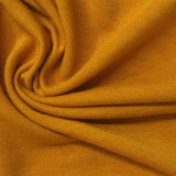 Brushed Polyester Viscose Stretch French Terry Fabric, 190 gsm, 170 cm — Yellow — photo 2