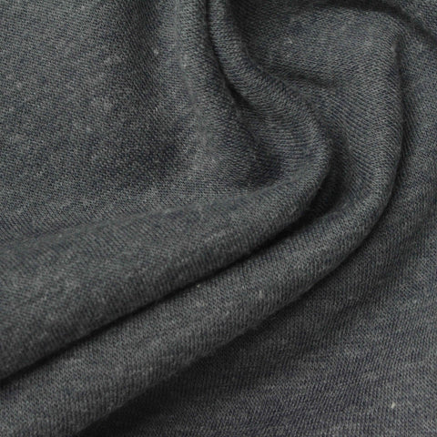 Dark Grey Marl French Terry, Poly-Cotton, 274 gsm